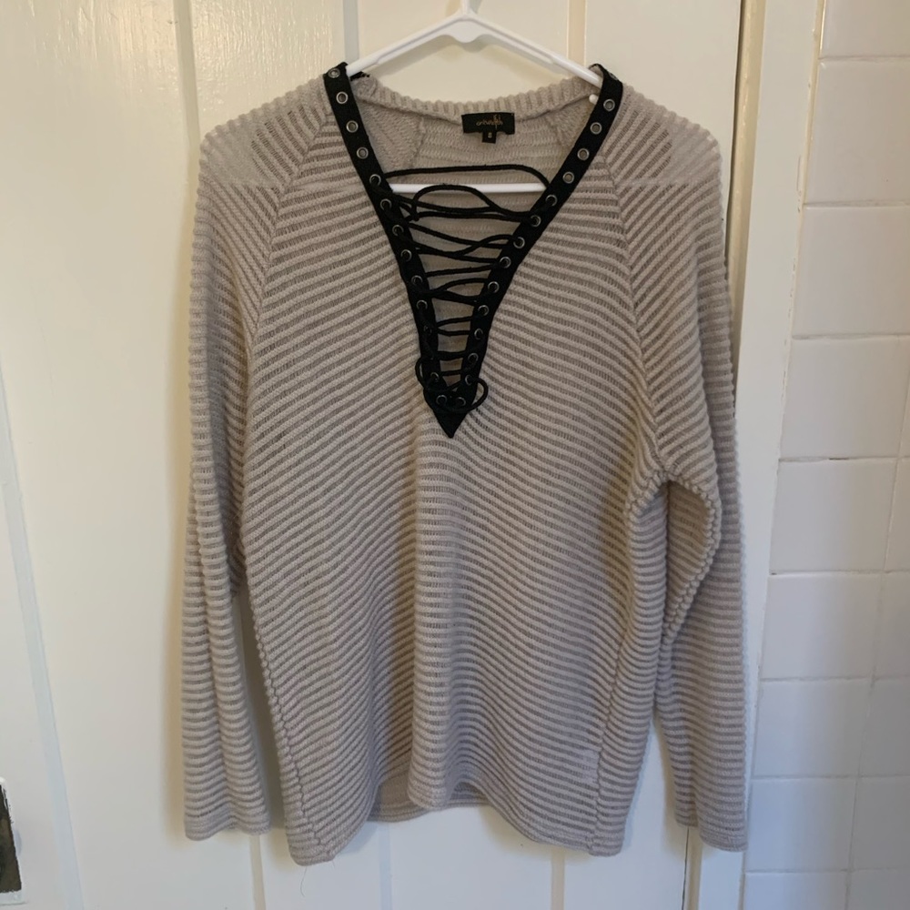 Deep v-neck sweater